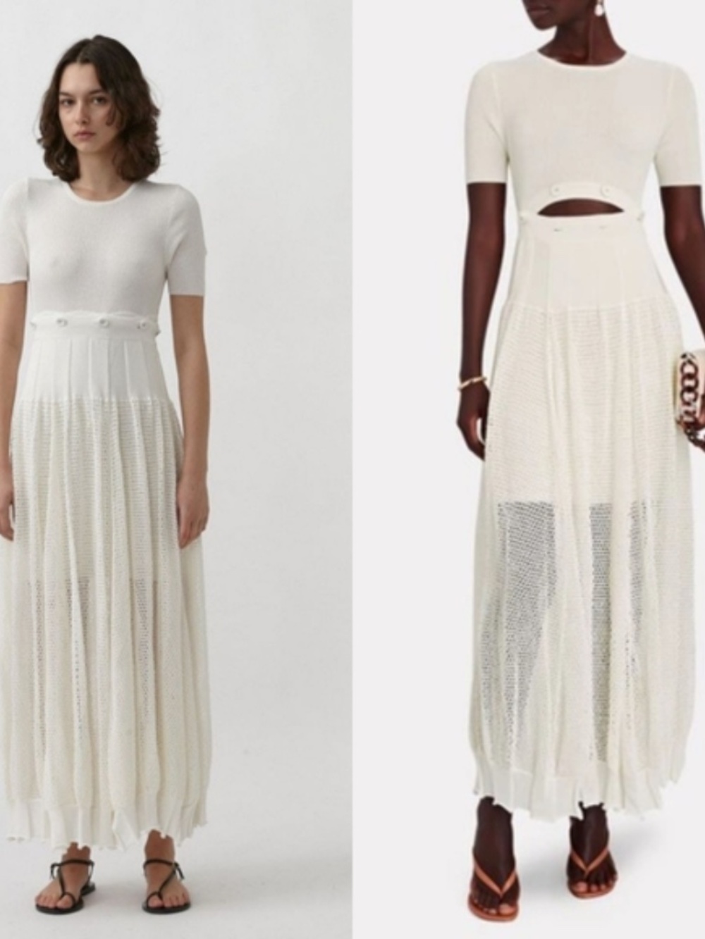 Christopher Esber Deconstruct Cocoon Mesh Dress White (Small) - Picture 3 of 11